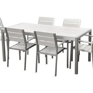 Vernio Trädgårdsmöbelset Med Utebord+6 Utestolar Vit - Utemöbler & utemiljö Köp nu