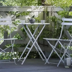 Begränsad tid Fiori Balkongset 45,5 cm Vit - Utemöbler & utemiljö