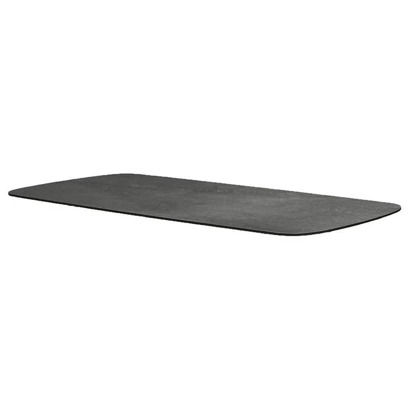 Bordsskiva 180X90 Cm Dark Grey Structure Oval Kompaktlaminat Kundfavorit