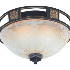 Outlet Trio Lighting Quinta Plafond 2L E27 rustik Rustik - Belysning