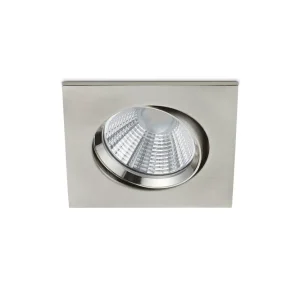 Trio Lighting Pamir LED infälld Spotlight borstad stål fyrkant Borstad stål/Vit - Belysning Säker betalning