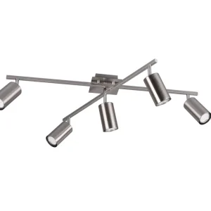 Beställ nu Trio Lighting Marley Plafond 5L GU10 borstad stål Borstad stål - Belysning
