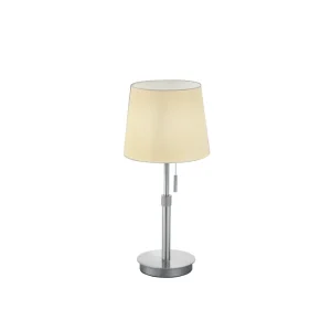 I lager Trio Lighting Lyon bordslampa E27 borstad stål Borstad stål - Belysning