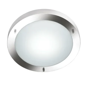 Erbjudandepris Trio Lighting Condus H2O Plafond E27 borstad stål Borstad stål - Belysning