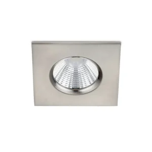 Kampanj Trio Lighting Zagros LED infälld Spotlight IP65 borstad stål fyrkant Borstad stål/Vit - Belysning