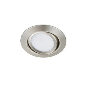 Populärt val Trio Lighting Rila LED infälld Spotlight borstad stål rund Borstad stål/Vit - Belysning