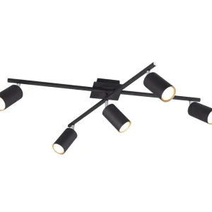 Outlet Trio Lighting Marley Plafond 5L GU10 mattsvart Matt svart - Belysning