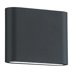 Trio Lighting Thames II LED Vägglampa 11,5x9 cm antracit Antracit/Vit - Belysning Fynd