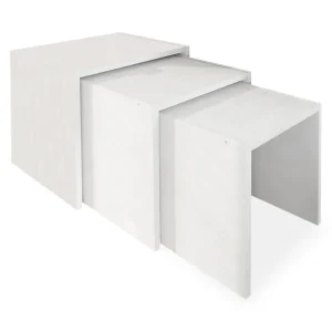 Lågt pris Zariel Satsbord 44 cm 3 Bord Vit - Möbler