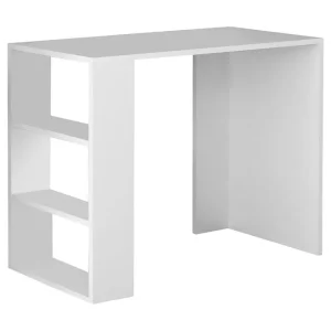 Billig Furny Home Skrivbord 90 cm med Förvaring Hylla Vit - Möbler