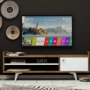 Expressleverans Mod Design Tv-bänk 120 cm Trä/Vit - Möbler