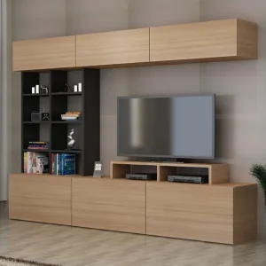 Endast idag Decorotika Mediaförvaring Teak/Svart - Möbler