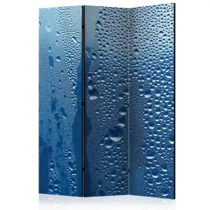 Beställ nu Rumsavdelare - Water drops on blue glass 135x172 - Inredning & dekor