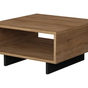 Fynd Decorta Soffbord 60 cm med Förvaring Hylla Ekfärg/Mörkgrå - Möbler