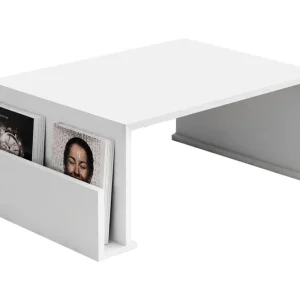 Elegancia Soffbord 95 cm med Tidningsförvaring Vit - Möbler Trygg betalning