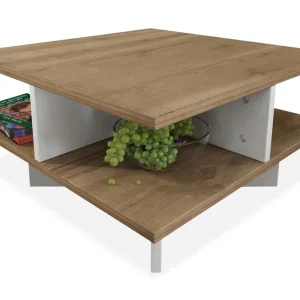 Asillane Soffbord 60 cm Valnötsbrun/Vit - Möbler risnedsättning