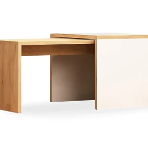 Mod Design Satsbord 90 cm 2 Bord Trä/Vit - Möbler Snabb leverans