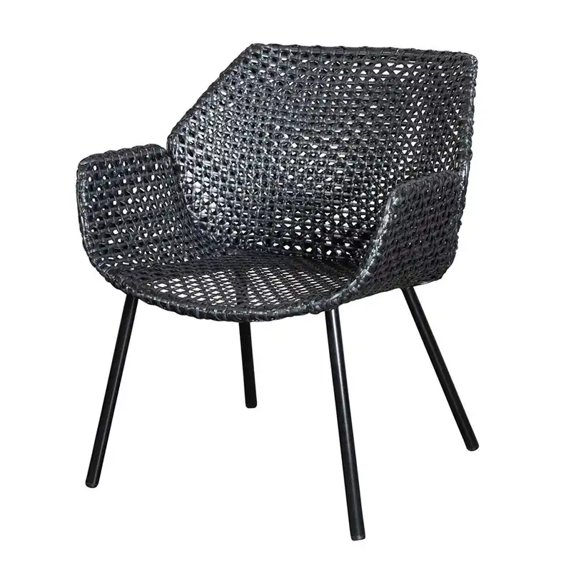 Vibe Loungefåtölj Svart risnedsättning