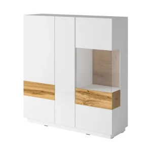 Tomeka Sideboard Vit/Trä - Förvaring Trygg betalning