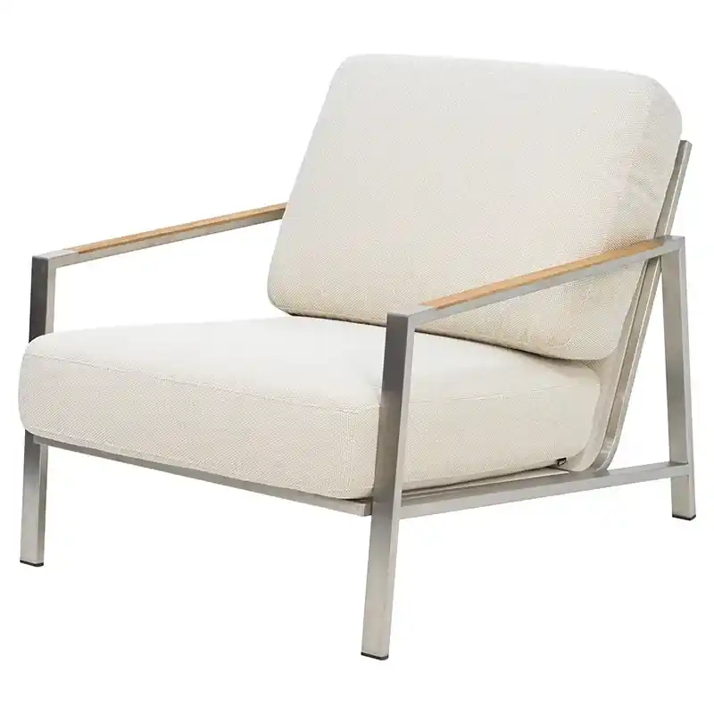 Begränsad tid Naos fåtöljStainless steel / Dot beige