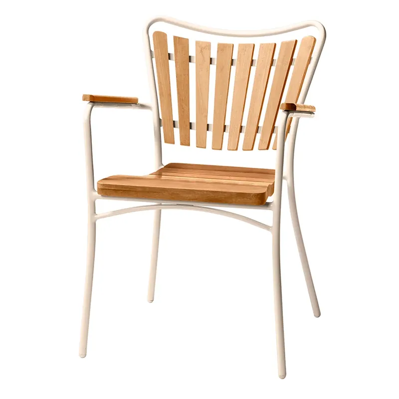 Ellen karmstol sandy grey / teak Endast idag