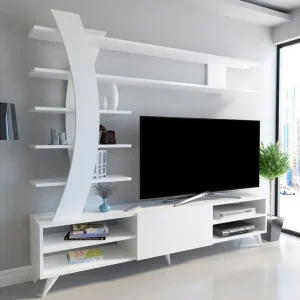Hejde TV-Möbelset 180 cm Vit - Möbler I lager
