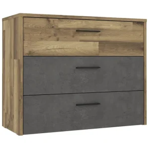 Outlet Scrafton Byrå 100 cm Grå/Brun - Förvaring