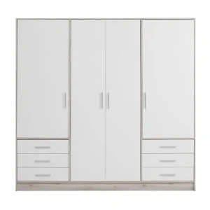 Utförsäljning Ashgate Garderob 207 cm Brun/Vit - Förvaring