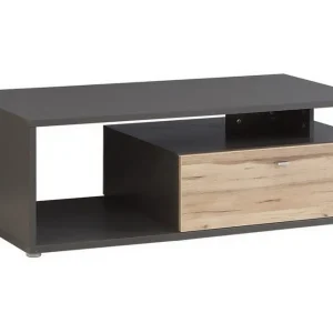 Köp online Ameysford Soffbord 120 cm med Förvaring Hylla + Låda Grå/Brun - Möbler