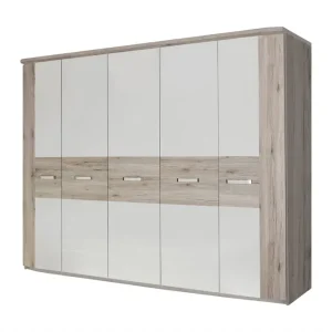 Burlton Garderob 250 cm Brun/Vit - Förvaring Begränsat antal
