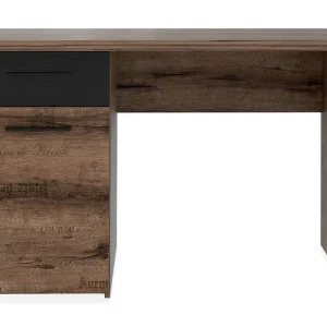 Säker betalning Cannop Skrivbord 110 cm med Förvaring Låda + Skåp Brun/Svart - Möbler