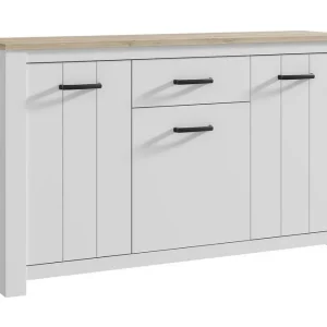 Crumpton Byrå 161 cm Vit/Brun - Förvaring Rea