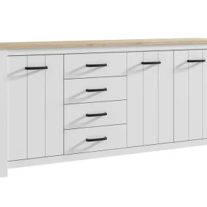 Crumpton Byrå 206 cm Vit/Brun - Förvaring Rabatt