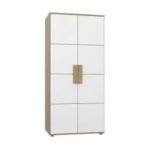 Eochar Garderob 91 cm Brun/Vit - Förvaring Lågt pris