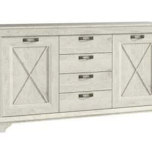 Hurlston Highboard 178 cm Vit - Förvaring Nedsatt pris