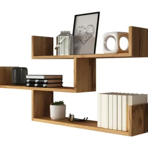 Triorana Smal Vägghylla 119x18x55 cm med 3 hyllplan - Förvaring Reapris