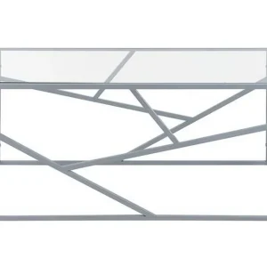 Köp online Vanausdall Soffbord 100 cm Silver/Glas - Möbler