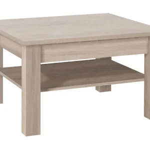 Snabb leverans Cezara Soffbord 80 cm med Förvaring Hylla Ek - Möbler