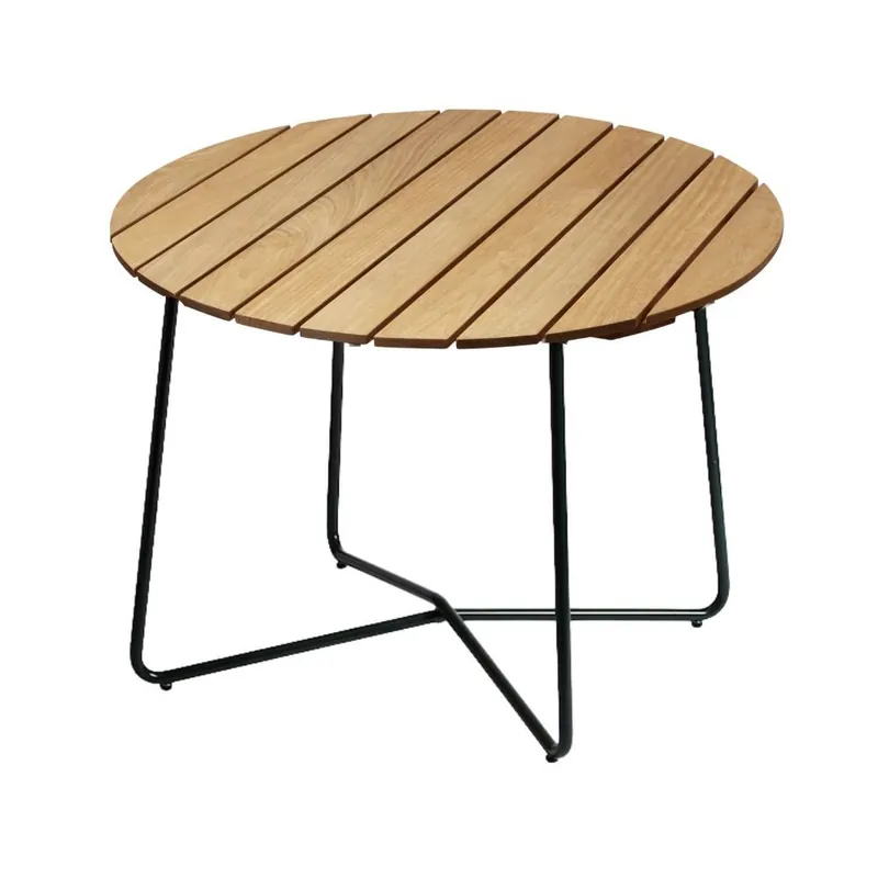 Extra rabatt Bord 9A 100cm Oljad ek / grönt stativ