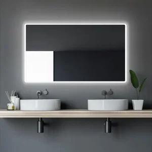 Norrbyn Badrumsspegel 70 cm LED-belysning - Inredning Outlet