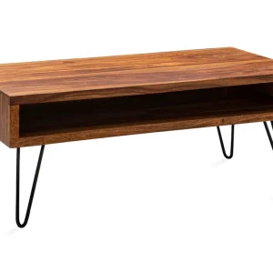 Köp nu Wohnling Virworthy Soffbord 100 cm Massivt Trä/Svart - Möbler