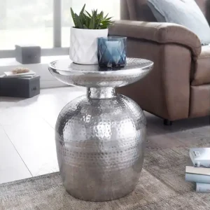 Endast denna vecka Wohnling Sidobord Tschumperlin 37 cm Silver - Möbler