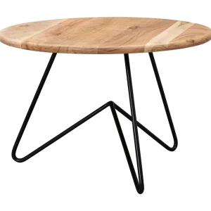 Wohnling Soffbord Ariba 60 cm Runt Akacia/Svart - Möbler Rabatt