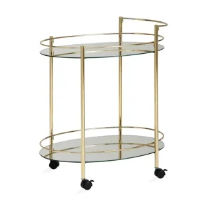 Wohnling Drinkvagn Stageman 67x46 cm Guld - Möbler Outlet