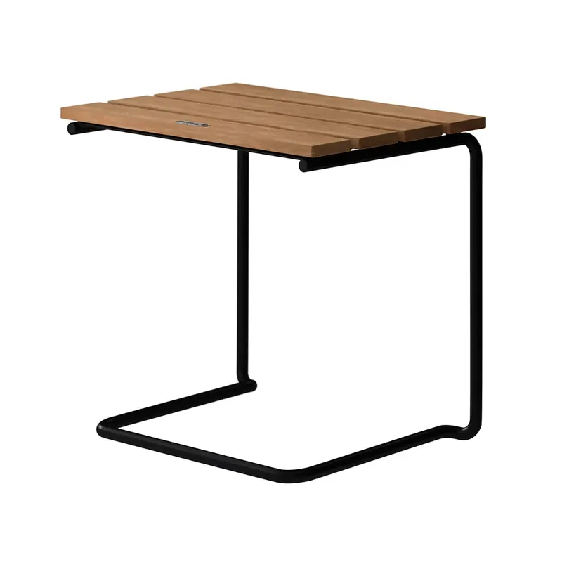A3 pall teak / svart Snabb frakt
