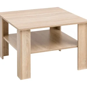 Säker betalning Wohnling Bulanda Soffbord 60 cm med Förvaring Hylla Natur - Möbler