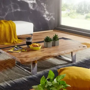 Wohnling Soffbord Nurston 115 cm Akacia/Krom - Möbler Kampanj