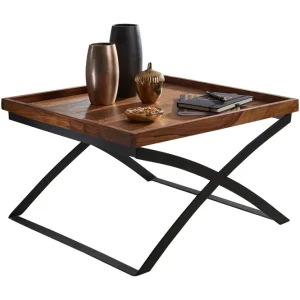 Extra rabatt Wohnling Frederik Soffbord 63 cm Massivt Trä/Svart - Möbler