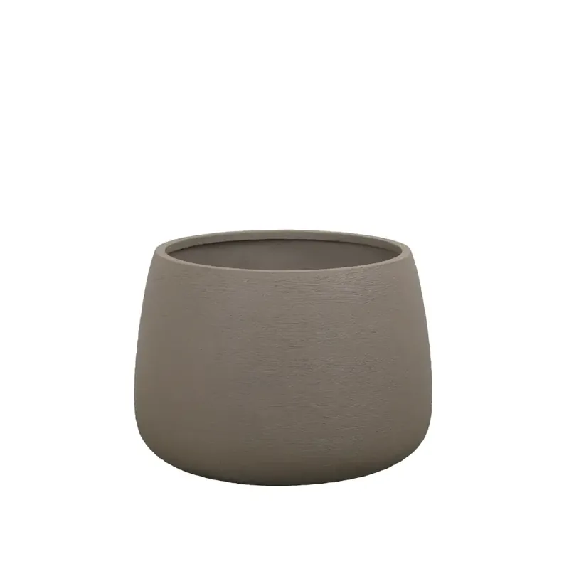 Soil kruka rund mellan Taupe structure, fiberglas Erbjudandepris