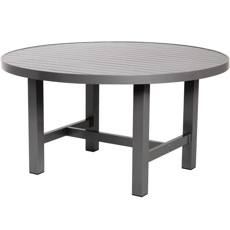 Matbord 120 Cm Grå Aluminium Fynd